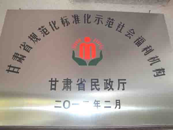 甘肃省规范化标准示范社会福利机构